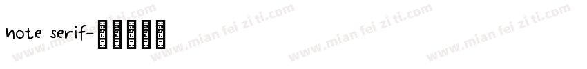 note serif字体转换